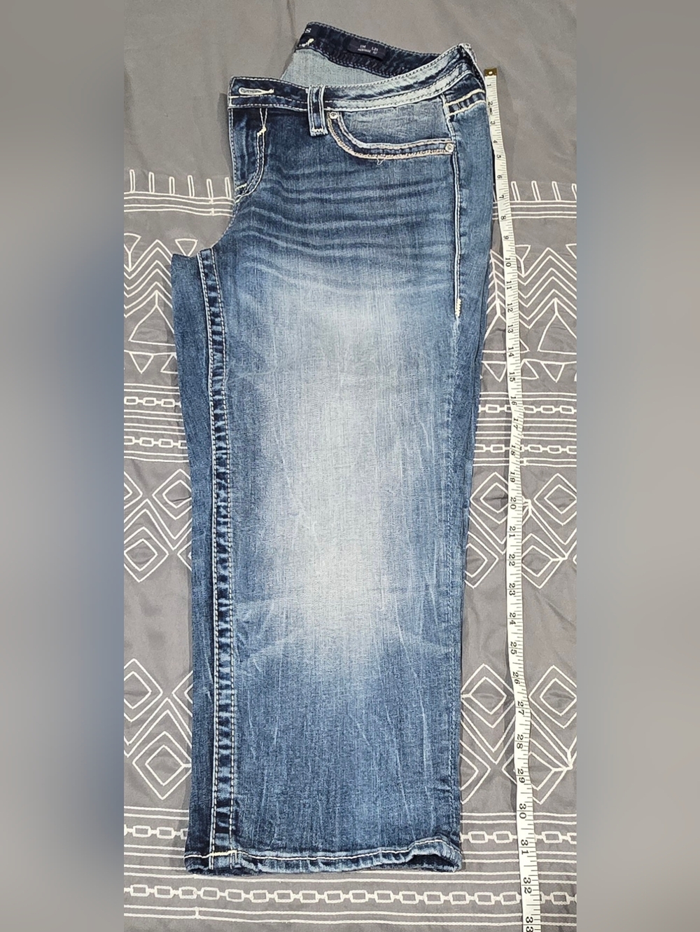 Vigoss Midrise New York Denim Capris Size 14 - Picture 2 of 9
